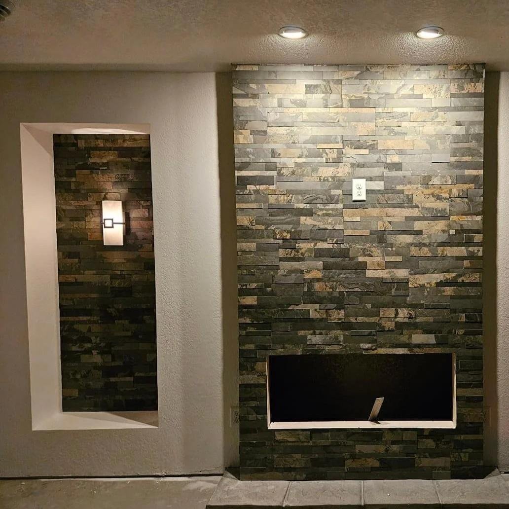 Rustic Slate - Self-Adhesive 3D Peel & Stick Real Stacked Stone Tiles