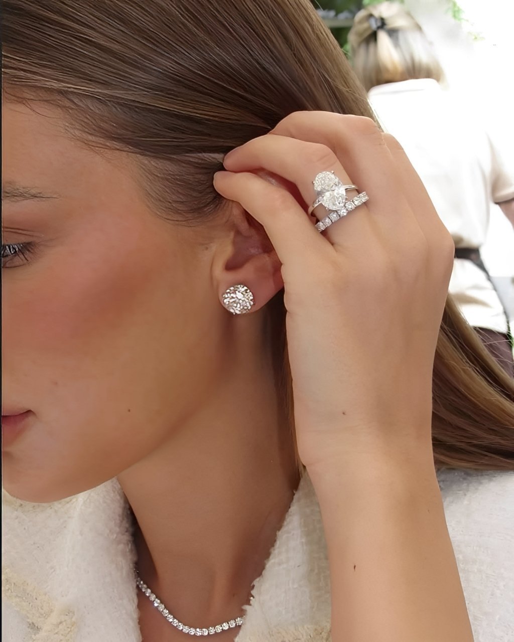 Round Lab Diamond Studs